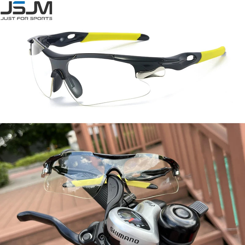 ÓCULOS. JSJM Outdoor Homens Ciclismo Óculos de Sol Estrada Bicicleta Mountain Riding Proteção Óculos Esportivos Óculos de Proteção Óculos de Sol MTB Bicicleta Óculos de Sol.